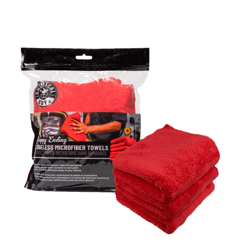 Chemical Guys Happy Ending Ultra Plush Red - 3pk