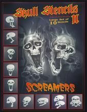 Skull Stencil II set 10